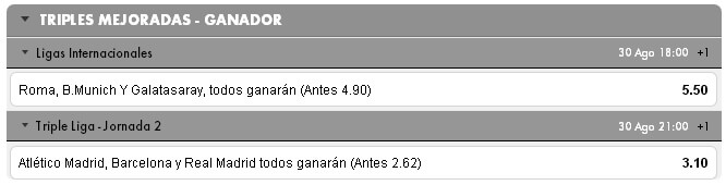 triples mejoradas sportium